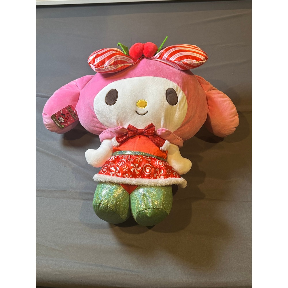 Sanrio My Melody Holiday Peppermint‎ Plush Hello Kitty and Friends Pink Red 18in